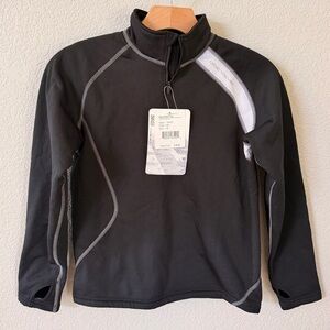 Obermeyer Alias Fleece Black and White 3/4 Zip Pullover Size M